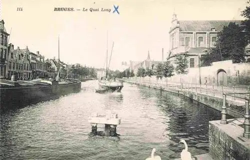 AK / Ansichtskarte  Bruges__BRUGGE_Belgie Le Quai Long