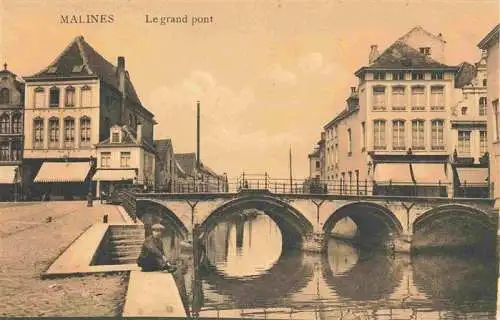 AK / Ansichtskarte 73979156 MALINES_Mechelen_Flandre_Belgie Le grand pont