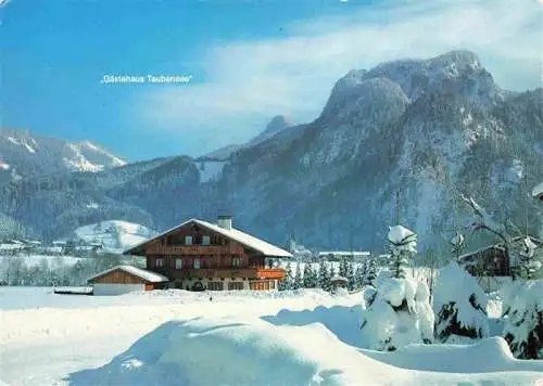 AK / Ansichtskarte  Oberwoessen Gaestehaus Taubensee im Winterzauber Alpen