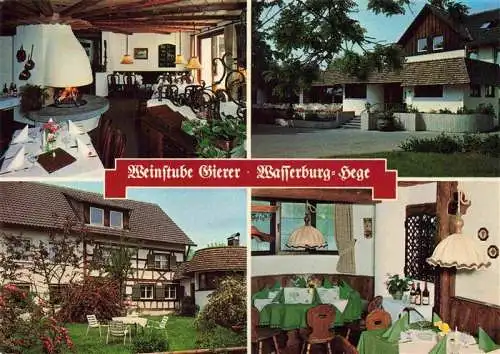 AK / Ansichtskarte  Hege_Bodensee Weinstube Gierer Spezialitaeten-Restaurant Kaminzimmer