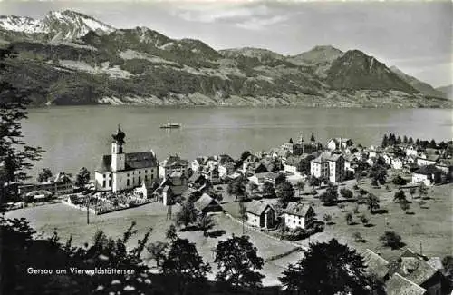 AK / Ansichtskarte  Gersau_Vierwaldstaettersee_SZ Fliegeraufnahme