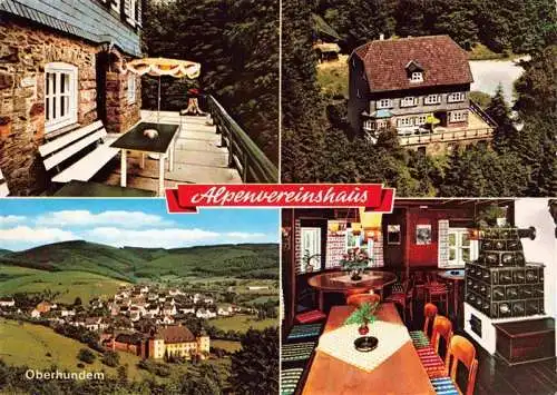 AK / Ansichtskarte  Kirchhundem Alpenvereinshaus Sauerlandhuette auf der Kahle Panorama Oberhundem