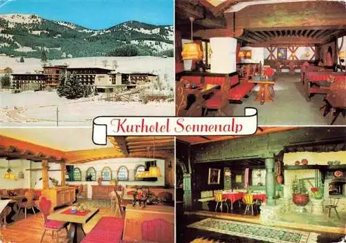 AK / Ansichtskarte 73979304 Sonthofen__Oberallgaeu Kurhotel Sonnenalp Restaurant Winterpanorama
