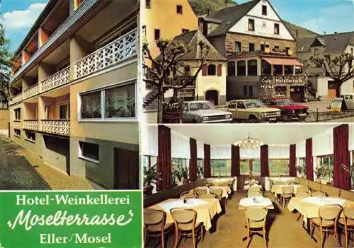 AK / Ansichtskarte 73979309 Eller_Mosel Hotel Weinkellerei Moselterrasse Restaurant