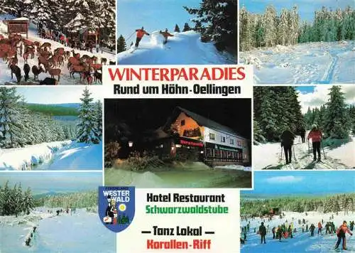 AK / Ansichtskarte  Oellingen_Westerwald Winterparadies Hotel Restaurant Schwarzwaldstube Tiergehege Wintersport