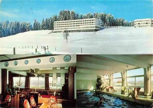 AK / Ansichtskarte  Scheidegg_Allgaeu_Bayern Kurhotel Winterpanorama Hallenbad Restaurant