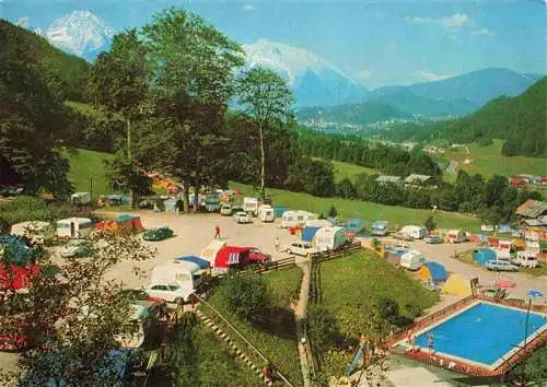 AK / Ansichtskarte  BERCHTESGADEN Campingplatz Allweglehen Swimming Pool Alpenblick