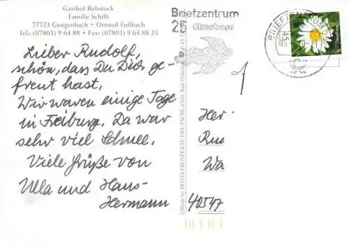 AK / Ansichtskarte  Fussbach_Gengenbach Gasthof Rebstock
