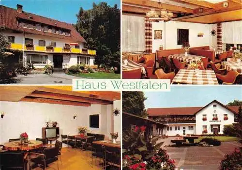 AK / Ansichtskarte 73979454 Bad_Waldliesborn Haus Westfalen Kurpension Restaurant Fernsehzimmer