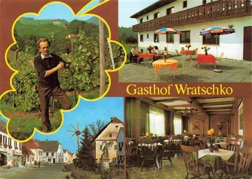 AK / Ansichtskarte  Gamlitz_Steiermark_AT Gasthof Wratschko Gastraum Terrasse Weinberge