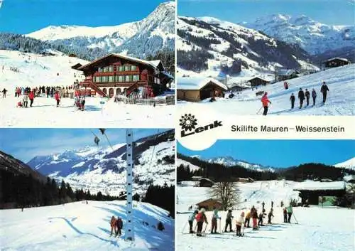 AK / Ansichtskarte  Lenk_Simmental_BE Skilifte Mauren Weissenstein Skischule Lenk Wintersportplatz Berner Alpen Berghotel