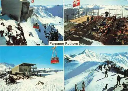 AK / Ansichtskarte  Parpan_GR Parpaner Rothorn Bergbahn Bergrestaurant Sonnenterrasse Fernsicht Alpenpanorama