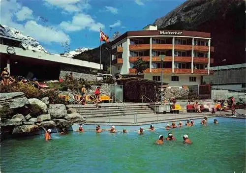 AK / Ansichtskarte  Leukerbad_Loueche-les-Bains_VS Thermalbad Freiluftbaeder Gehbad Fussbad