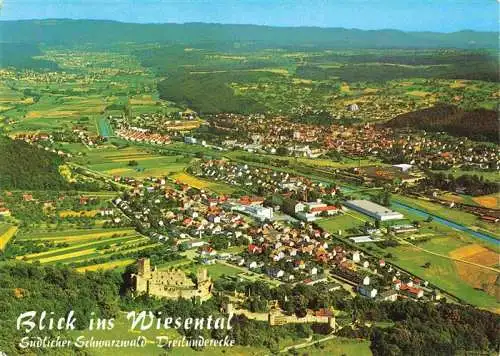 AK / Ansichtskarte  Loerrach_BW Panorama Blick ins Wiesental Suedlicher Schwarzwald Dreilaenderecke