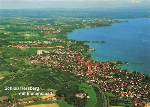 AK / Ansichtskarte  Immenstaad_Bodensee Panorama mit Schloss Hersberg