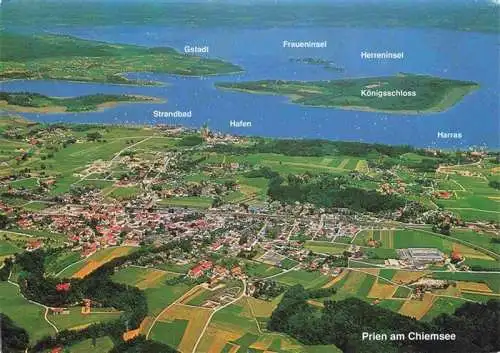 AK / Ansichtskarte  Prien_Chiemsee Panorama Kneipp- und Luftkurort Herreninsel Fraueninsel