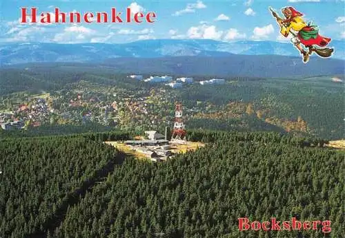 AK / Ansichtskarte  Hahnenklee-Bockswiese_Harz Panorama Bocksberg Bergstation Hexe