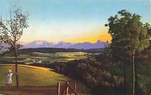 AK / Ansichtskarte  Gurten_Kulm_BE Panorama mit Blueemlisalp und Stockhornkette