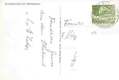 AK / Ansichtskarte  Grindelwald_BE mit Wetterhorn