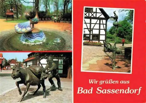 AK / Ansichtskarte  Bad_Sassendorf Park Pfauenbrunnen Skulpturen