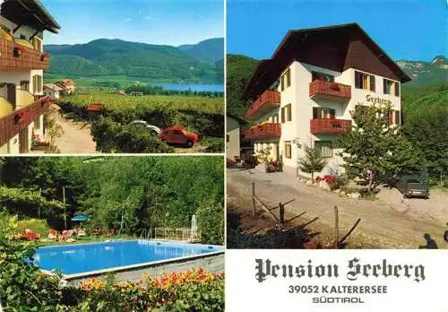 AK / Ansichtskarte  Kaltern_Caldaro_Suedtirol_IT Pension Seeberg Kalterersee Schwimmbad