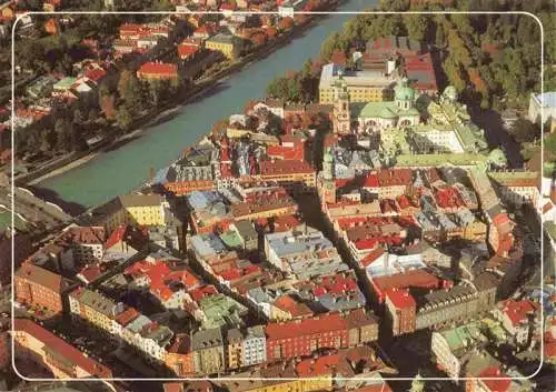 AK / Ansichtskarte  INNSBRUCK_Tirol_AT Altstadt mit Innbruecke Fliegeraufnahme