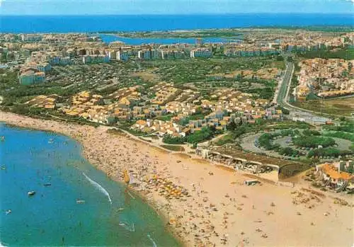 AK / Ansichtskarte  Le_Cap_d-Agde-sur-Mer_34_ La plage des Roquilles Vue aerienne