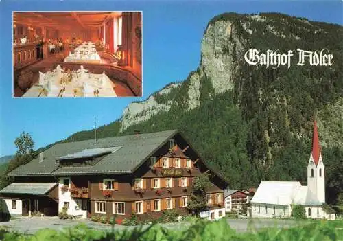 AK / Ansichtskarte  Au_Bregenzerwald_Schoppernau_Vorarlberg_AT Gasthof Adler Gastraum Kirche