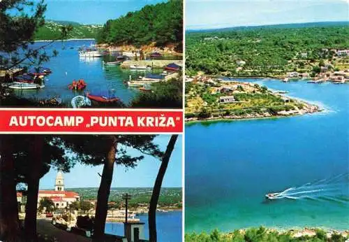 AK / Ansichtskarte  Cres_Croatia Autocamp Punta Kriza Bootshafen Kirche Fliegeraufnahme