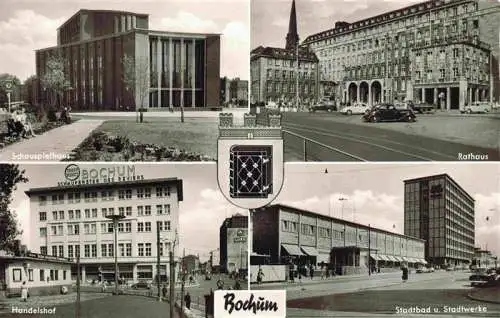 AK / Ansichtskarte 73980142 Bochum Schauspielhaus Rathaus Handelshof Stadtbad und Stadtwerke