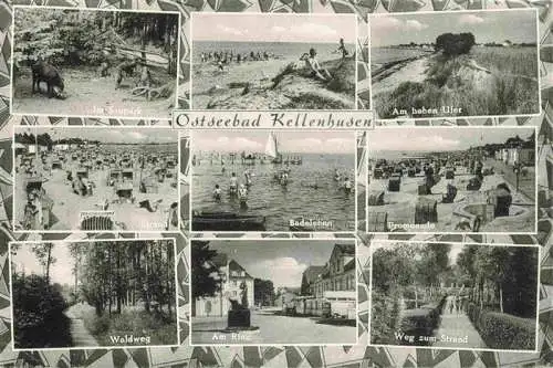 AK / Ansichtskarte  KELLENHUSEN_Ostseebad Im Saupark Duenen Am hohen Ufer Strand Badeleben Promenade Waldweg Am Ring Strandweg