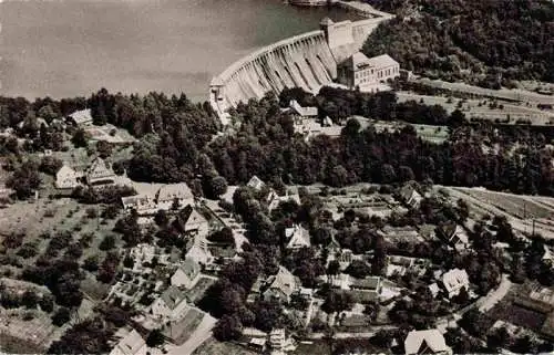 AK / Ansichtskarte  Edersee_Edertal_Hessen Fliegeraufnahme mit Sperrmauer