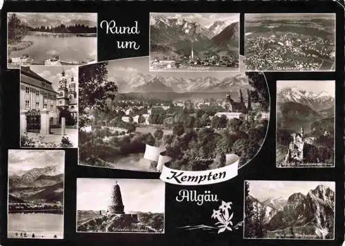 AK / Ansichtskarte 73980327 Kempten_Allgaeu Eibsee Oberstdorf Ottobeuren Schloss Panorama Neuschwanstein Alpsee Gruenten DenkmalBlick vom Breitenberg