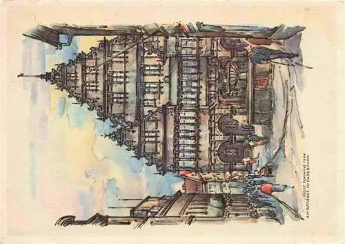 AK / Ansichtskarte  Paderborn Am Rathaus Kuenstlerkarte