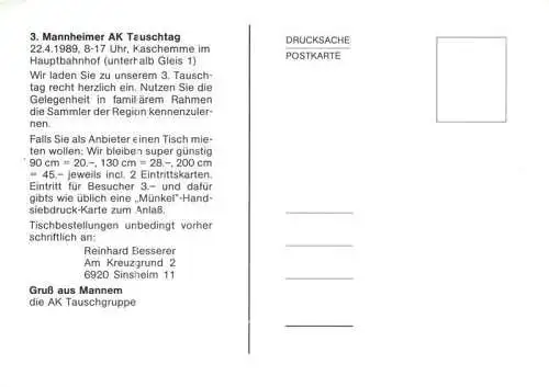 AK / Ansichtskarte  MANNHEIM Dritter Mannheimer Tauschtag