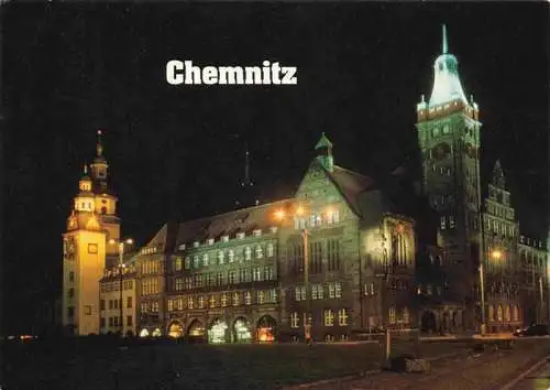 AK / Ansichtskarte  CHEMNITZ_Sachsen Chemnitzer Markt mit dem Alten und Neuen Rathaus