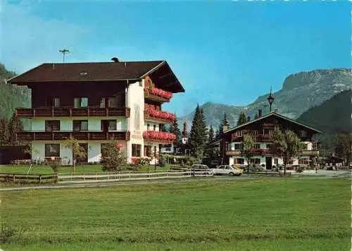 AK / Ansichtskarte  St_Ulrich_Pillersee_Tirol_AT mit Steinplatte Pension Hubertushof und Gasthaus Adlerwirt 