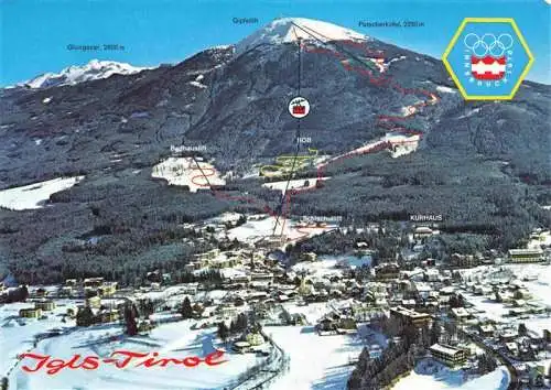 AK / Ansichtskarte  Igls_Jgls_Innsbruck_Tirol_AT Fliegeraufnahme mit Patscherkofel