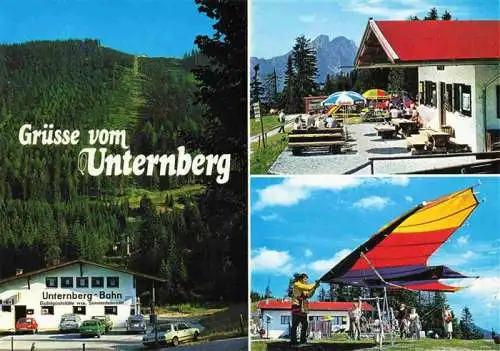 AK / Ansichtskarte 73980395 Unternberg_Kuenzing_Bayern Gipfelgaststaette Unternberg Alm Drachenflieger