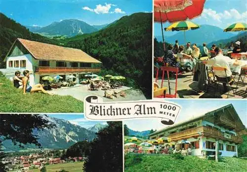 AK / Ansichtskarte 73980396 Ruhpolding Blickner Alm Terrasse Panorama