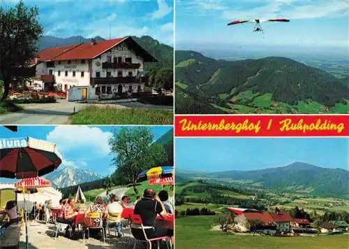 AK / Ansichtskarte 73980397 Ruhpolding Pension Gaststaette Unternberghof Terrasse Drachenflieger