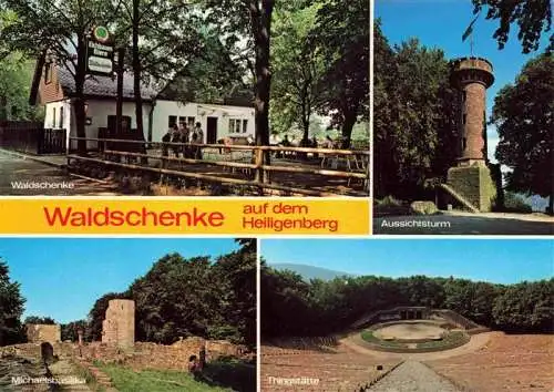 AK / Ansichtskarte  Reilingen Waldschenke auf dem Heiligenberg Aussichtsturm Michaelsbasilika Thingstaette