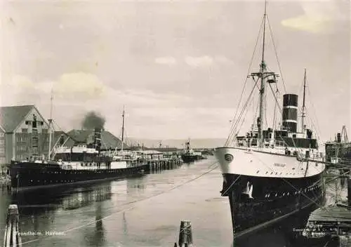 AK / Ansichtskarte  Trondheim_Trondhjem_Norge Havnen Hafen Dampfer