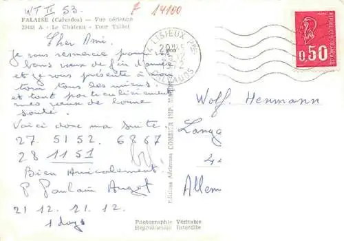 AK / Ansichtskarte  Falaise__14_Calvados Château Tour Talbot vue aérienne