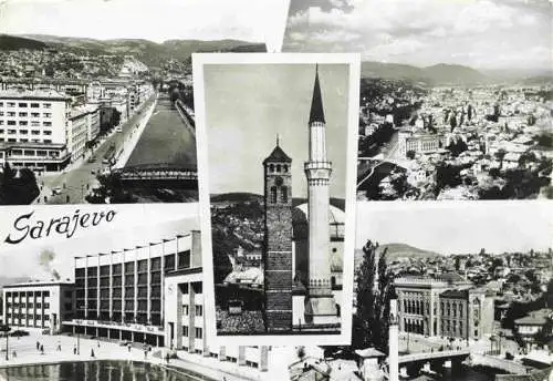 AK / Ansichtskarte  Sarajevo_Bosnia-Herzegovina Panorama Motive Stadtzentrum