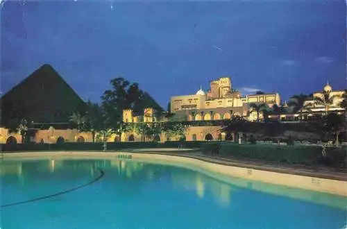 AK / Ansichtskarte  Giza_Gizeh_Egypt Mena House Oberoi Hotel Casino Swimming Pool Nachtaufnahme