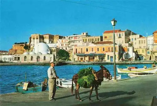 AK / Ansichtskarte  Canea_Chania_Crete_GR Hafen Esel Lastentier