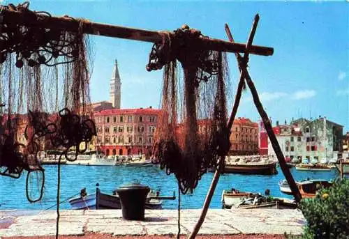 AK / Ansichtskarte  Rovinj_Rovigno_Istrien_Croatia Hafen Fischerboote Fischernetze