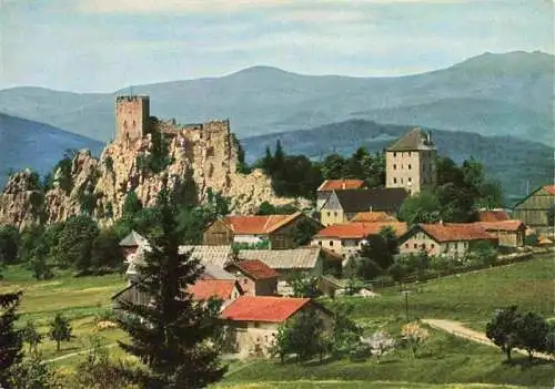 AK / Ansichtskarte  Regen_Bayern Burgruine Weissenstein Blick gegen Arber Bayerischer Wald