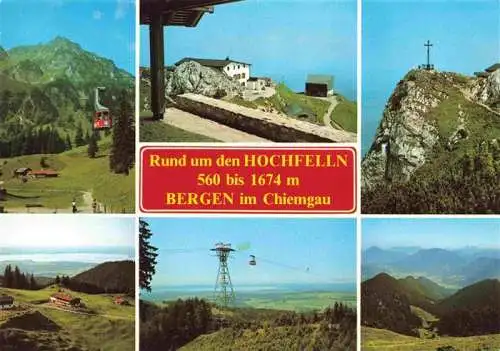 AK / Ansichtskarte 73980536 Bergen_Chiemgau Rund um den Hochfelln Berghaus Bergbahn Gipfelkreuz